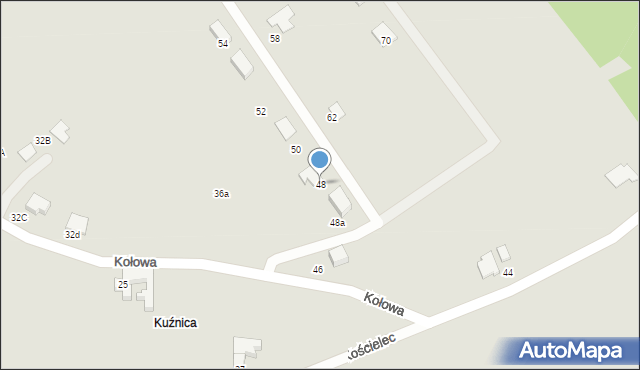 Nowa Ruda, Kołowa, 48, mapa Nowa Ruda