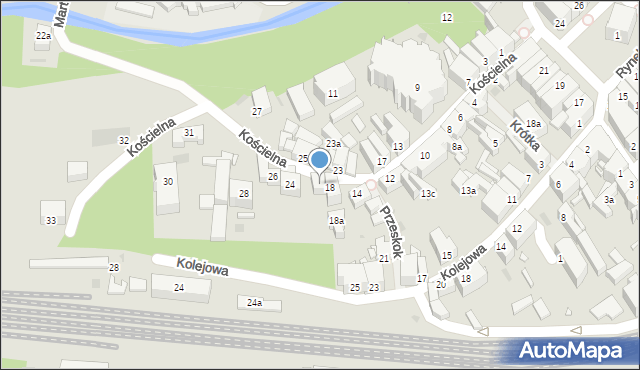 Nowa Ruda, Kościelna, 20, mapa Nowa Ruda