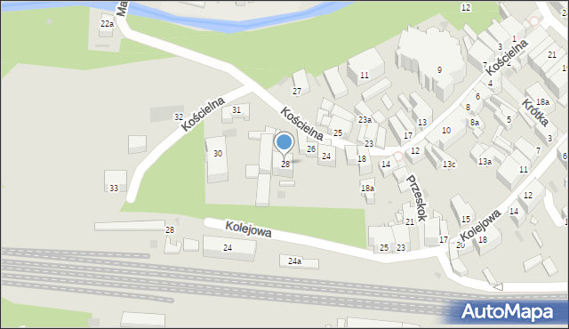 Nowa Ruda, Kościelna, 28, mapa Nowa Ruda