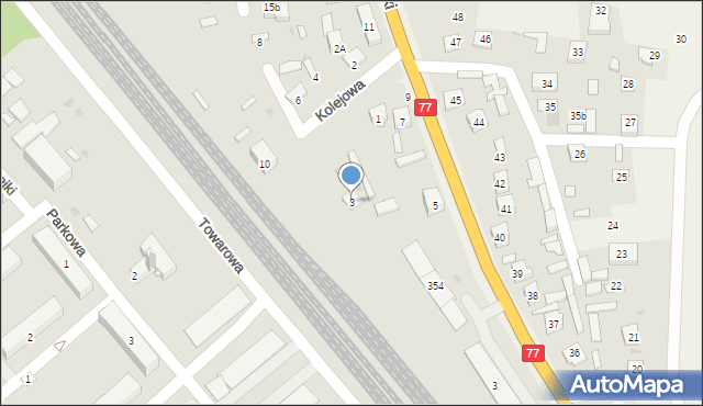 Nowa Sarzyna, Kolejowa, 3, mapa Nowa Sarzyna