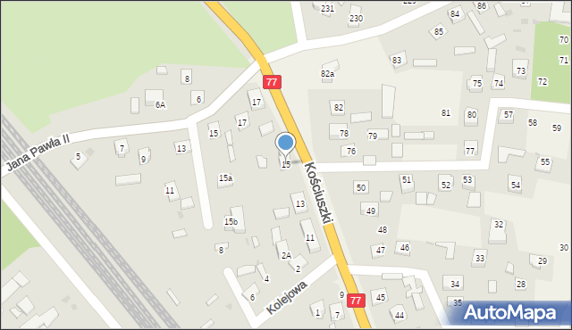 Nowa Sarzyna, Kościuszki Tadeusza, gen., 15, mapa Nowa Sarzyna