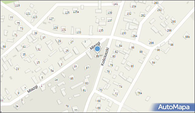 Nowa Sarzyna, Kościuszki Tadeusza, gen., 89, mapa Nowa Sarzyna