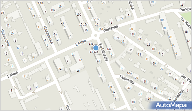 Nowa Sól, Kościuszki Tadeusza, gen., 13a, mapa Nowa Sól