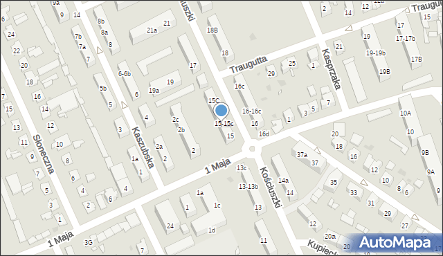 Nowa Sól, Kościuszki Tadeusza, gen., 15a, mapa Nowa Sól