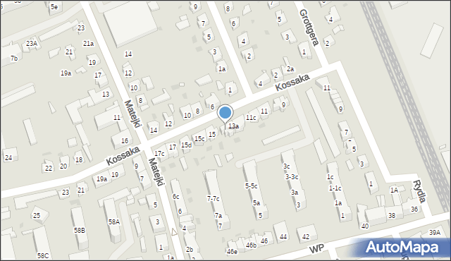 Nowa Sól, Kossaka, 13c, mapa Nowa Sól