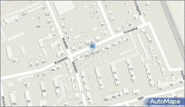 Nowa Sól, Kossaka, 15c, mapa Nowa Sól