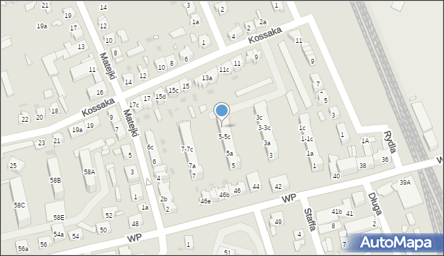 Nowa Sól, Kossaka, 5c, mapa Nowa Sól