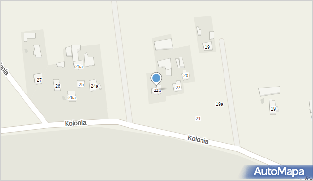 Nowa Wieś, Kolonia, 22a, mapa Nowa Wieś