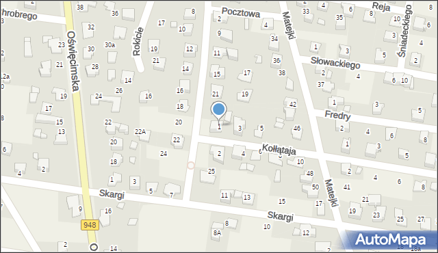 Nowa Wieś, Kołłątaja Hugo, 1, mapa Nowa Wieś