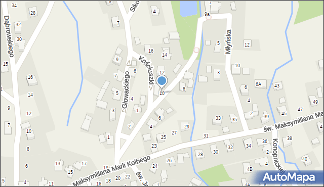 Nowa Wieś, Kościuszki Tadeusza, gen., 10, mapa Nowa Wieś