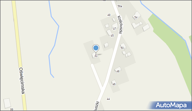 Nowa Wieś, Kościuszki Tadeusza, gen., 41, mapa Nowa Wieś