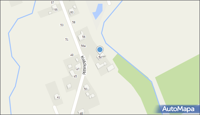 Nowa Wieś, Kościuszki Tadeusza, gen., 54, mapa Nowa Wieś