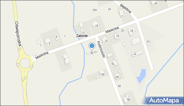 Nowa Wieś, Kościuszki Tadeusza, gen., 61, mapa Nowa Wieś
