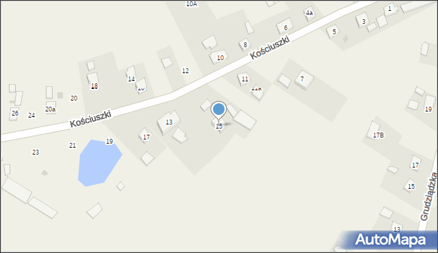 Nowa Wieś, Kościuszki Tadeusza, gen., 15, mapa Nowa Wieś