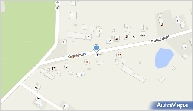 Nowa Wieś, Kościuszki Tadeusza, gen., 29, mapa Nowa Wieś