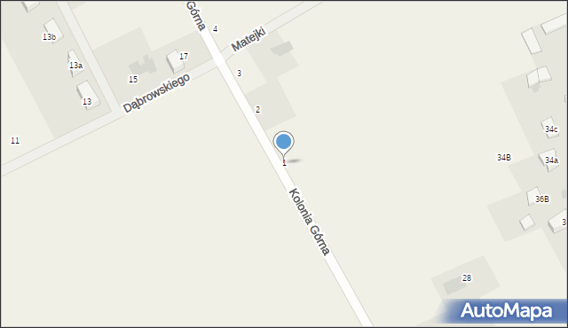 Nowa Wieś Ełcka, Kolonia Górna, 1, mapa Nowa Wieś Ełcka