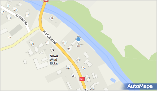 Nowa Wieś Ełcka, Kościuszki Tadeusza, gen., 23a, mapa Nowa Wieś Ełcka