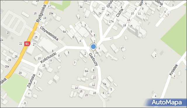 Nowe, Kościuszki Tadeusza, gen., 3, mapa Nowe