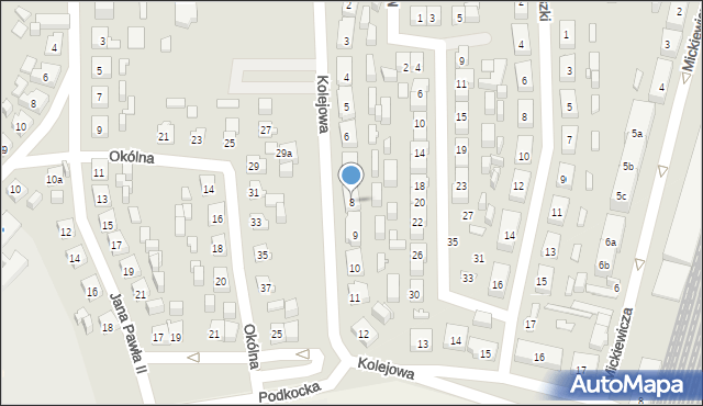 Nowe Skalmierzyce, Kolejowa, 8, mapa Nowe Skalmierzyce