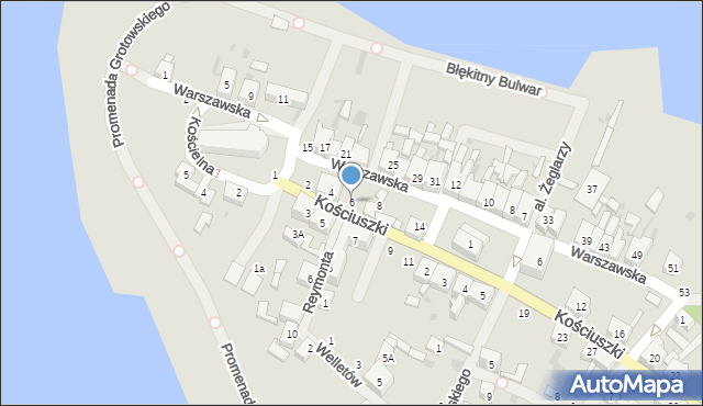 Nowe Warpno, Kościuszki Tadeusza, gen., 6, mapa Nowe Warpno