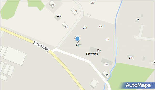 Nowogard, Kościuszki Tadeusza, gen., 17f, mapa Nowogard