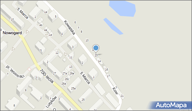 Nowogard, Kowalska, 13, mapa Nowogard