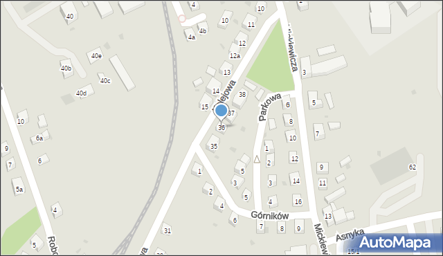 Nowogrodziec, Kolejowa, 36, mapa Nowogrodziec