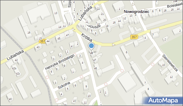 Nowogrodziec, Kolejowa, 48, mapa Nowogrodziec