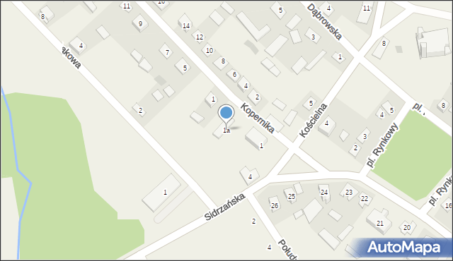 Nowy Dwór, Kościelna, 1a, mapa Nowy Dwór