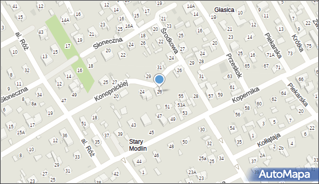 Nowy Dwór Mazowiecki, Konopnickiej Marii, 26, mapa Nowy Dwór Mazowiecki