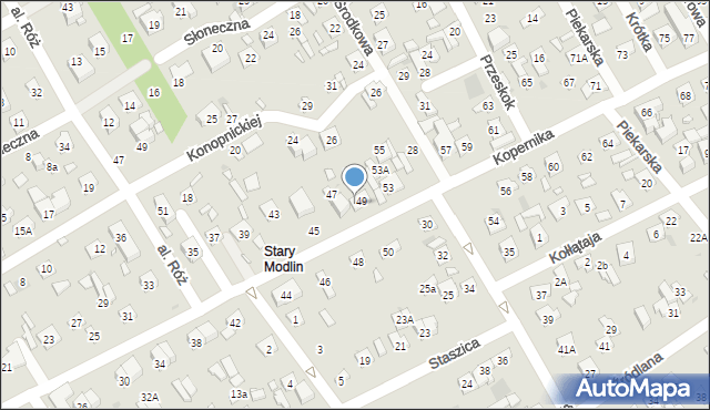 Nowy Dwór Mazowiecki, Kopernika Mikołaja, 49A, mapa Nowy Dwór Mazowiecki