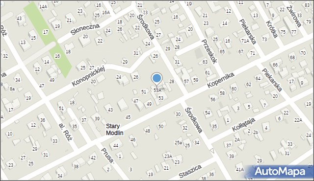Nowy Dwór Mazowiecki, Kopernika Mikołaja, 53A, mapa Nowy Dwór Mazowiecki