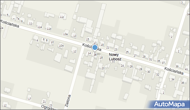 Nowy Lubosz, Kościańska, 16, mapa Nowy Lubosz