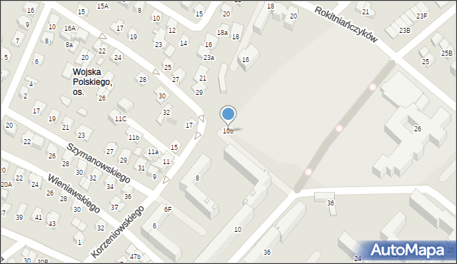 Nowy Sącz, Korzeniowskiego Józefa Konrada, 10b, mapa Nowego Sącza
