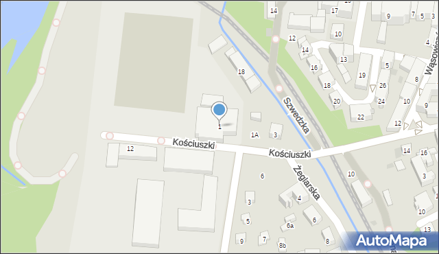 Nowy Sącz, Kościuszki Tadeusza, gen., 1, mapa Nowego Sącza