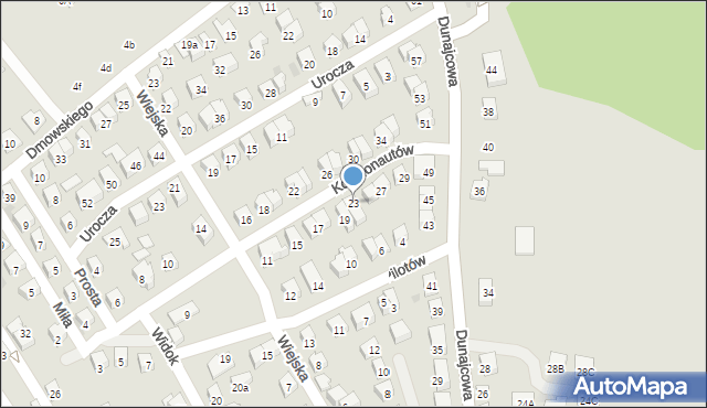 Nowy Sącz, Kosmonautów, 23, mapa Nowego Sącza