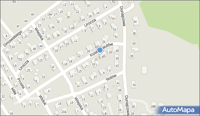 Nowy Sącz, Kosmonautów, 25, mapa Nowego Sącza