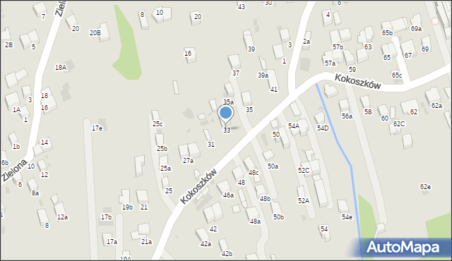 Nowy Targ, Kokoszków, 33, mapa Nowego Targu