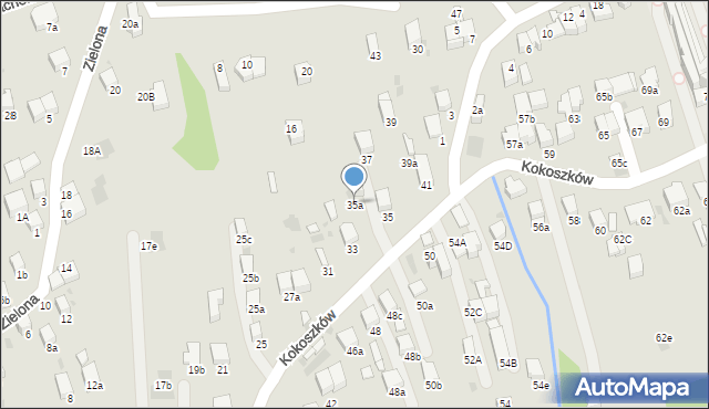 Nowy Targ, Kokoszków, 35a, mapa Nowego Targu