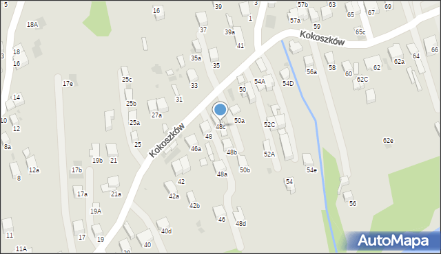 Nowy Targ, Kokoszków, 48c, mapa Nowego Targu