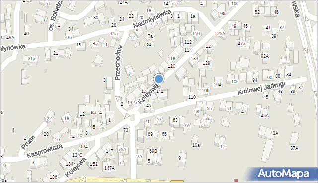 Nowy Targ, Kolejowa, 141, mapa Nowego Targu