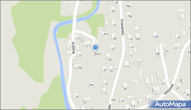Nowy Targ, Kotlina, 17f, mapa Nowego Targu
