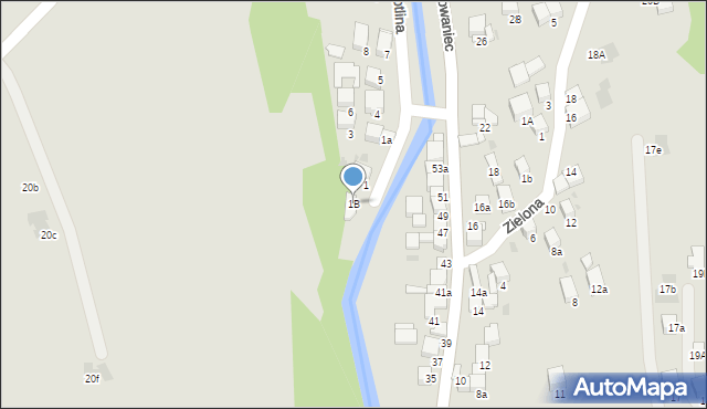 Nowy Targ, Kotlina, 1B, mapa Nowego Targu