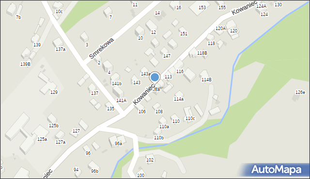 Nowy Targ, Kowaniec, 108a, mapa Nowego Targu