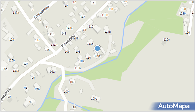 Nowy Targ, Kowaniec, 110c, mapa Nowego Targu