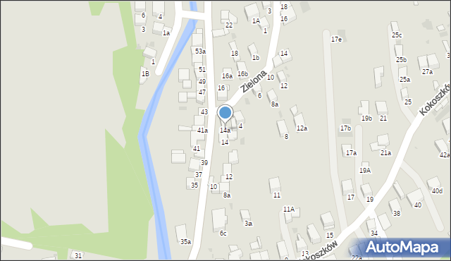 Nowy Targ, Kowaniec, 14a, mapa Nowego Targu