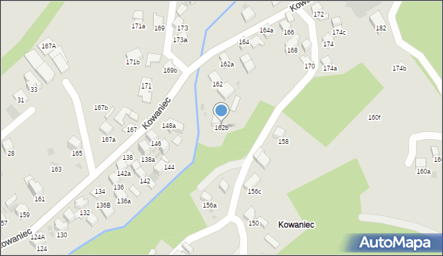 Nowy Targ, Kowaniec, 162b, mapa Nowego Targu