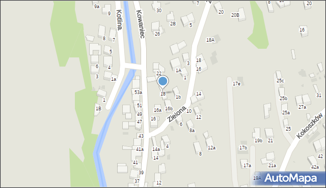 Nowy Targ, Kowaniec, 18, mapa Nowego Targu