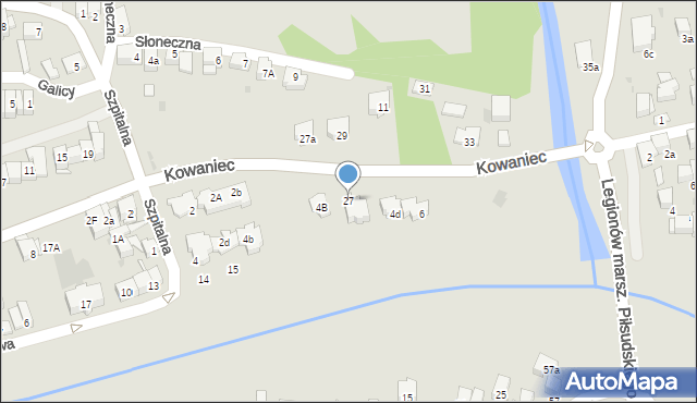 Nowy Targ, Kowaniec, 27, mapa Nowego Targu