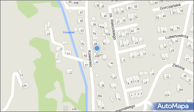 Nowy Targ, Kowaniec, 42a, mapa Nowego Targu